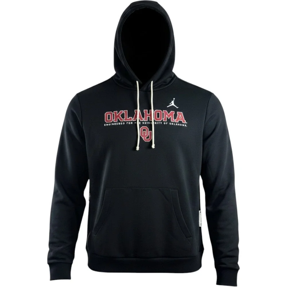 Jordan Men's Oklahoma Sideline Dri-Fit College Pullover Hoodie XXL Black Red NWT